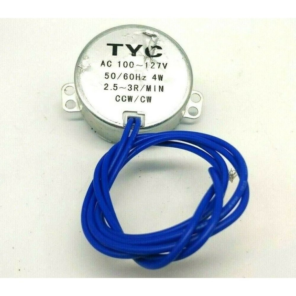 Turntable Synchronous Motor 50/60Hz AC 2.5-3RPM CCW/CW TYC-50 110V 4W 7MM Shaft